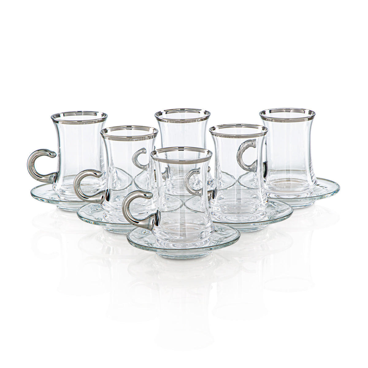 Almarjan 120 ML Glass Tea Cup - 1265B-0001P-SIL