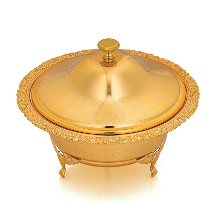 Shop ALMARJAN 18 CM Date Bowl With Cover Gold at Almarjanstore.com - UAE