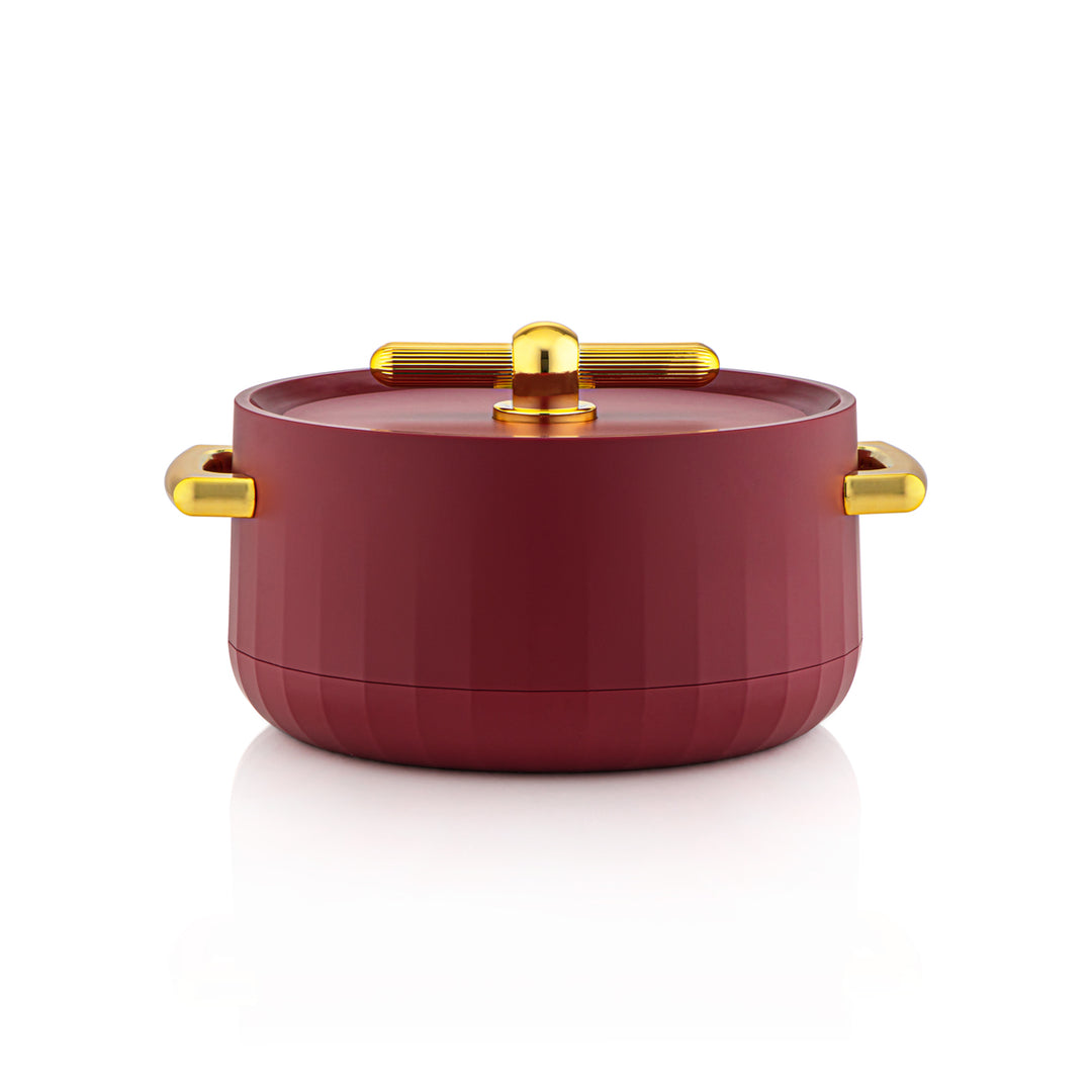 Forever Gold 3 Pieces Plastic Hot Pot Matt Red & Gold - EF-MBR/G