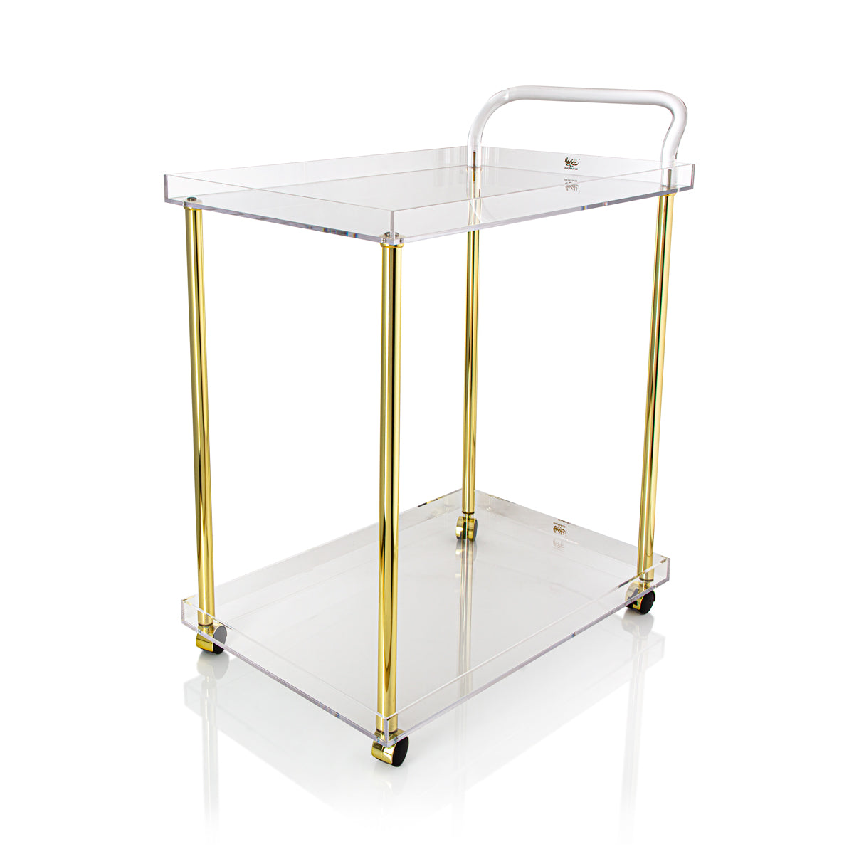 Almarjan 2 Tier Acrylic Serving Trolley - FA2384