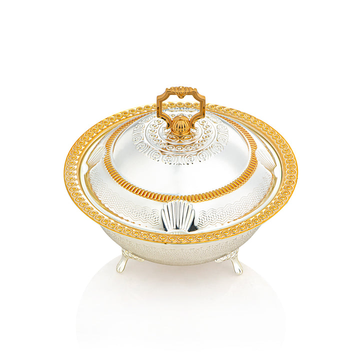 Almarjan 21 CM Sadaf Collection Date Bowl Silver & Gold - RB4432M-SG