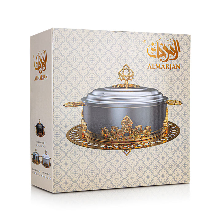 Almarjan 3500 ML Deluxe Hot Pot Silver - S13-002M