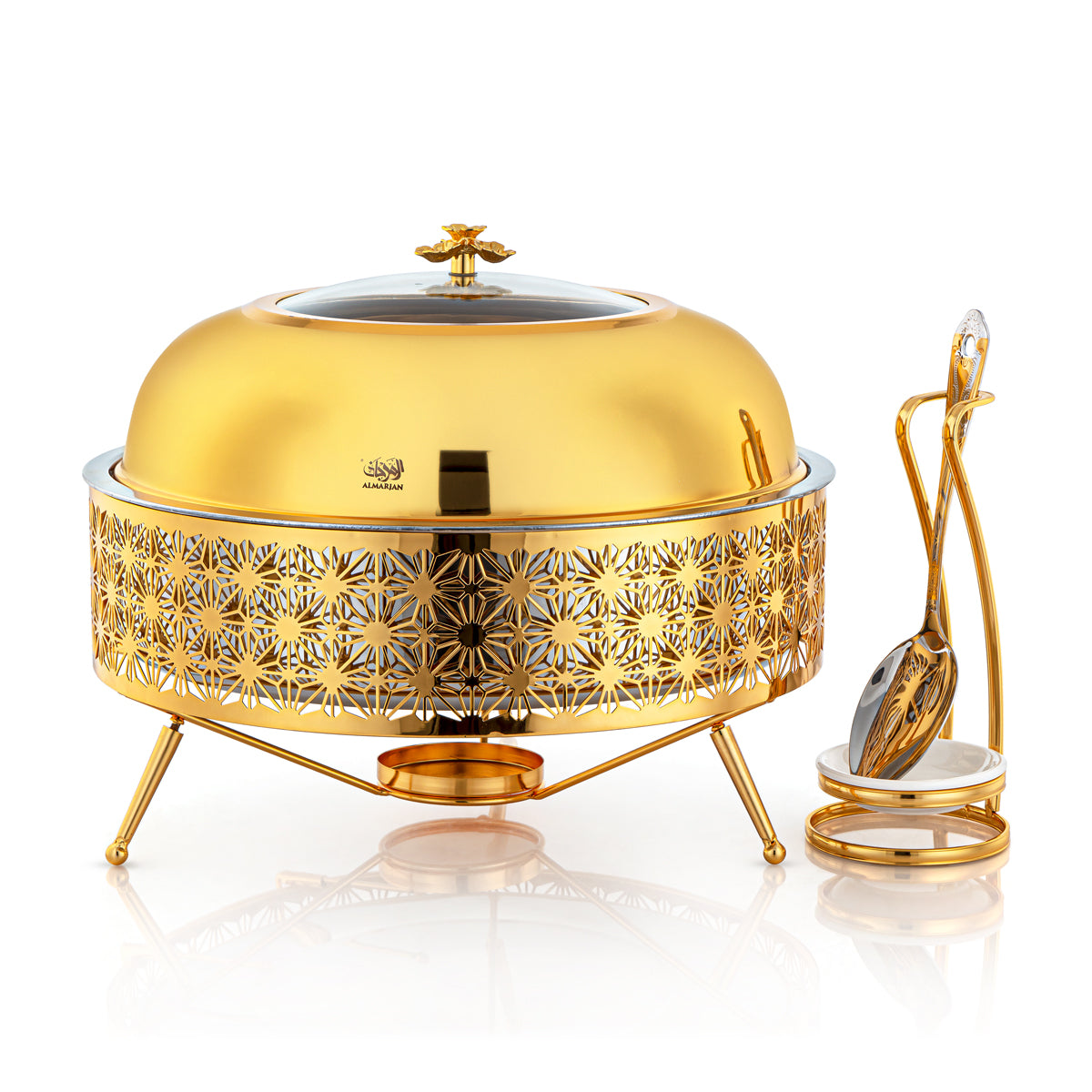 Almarjan 6500 ML Chafing Dish With Spoon Gold - STS0012903