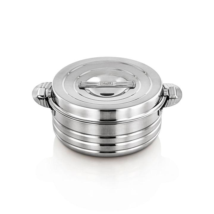 Almarjan 3 Pieces Royal Collection Stainless Steel Hot Pot Silver - STS0293010