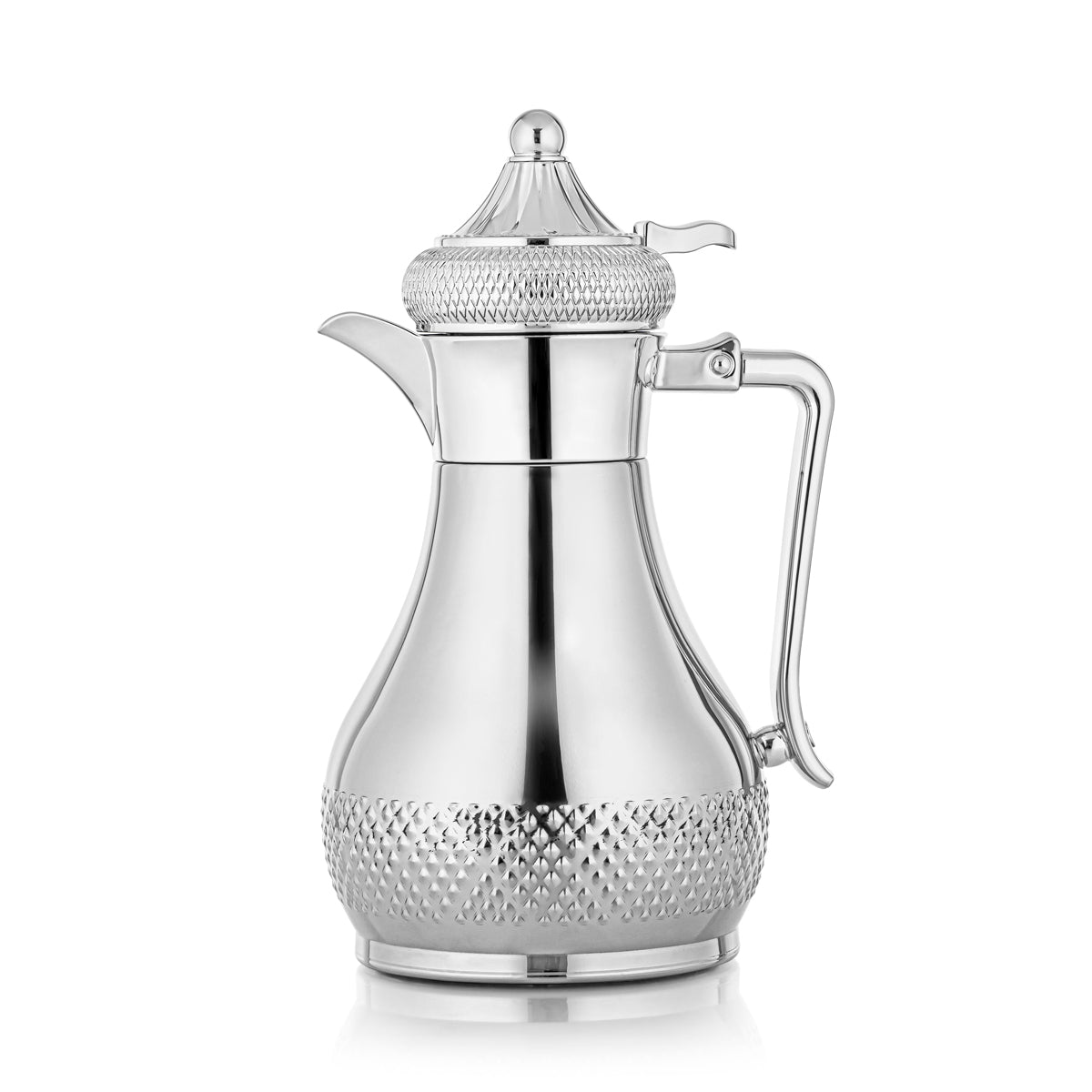 Almarjan 1 Liter Stainless Steel Vacuum Dallah Silver - SWT/D-100-CR