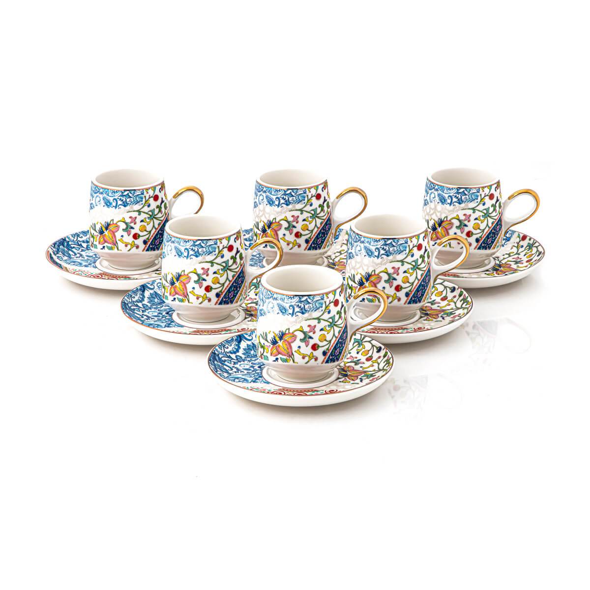 Almarjan 6 Pieces Fonon Collection Turkish Cup Set - PAS2640029
