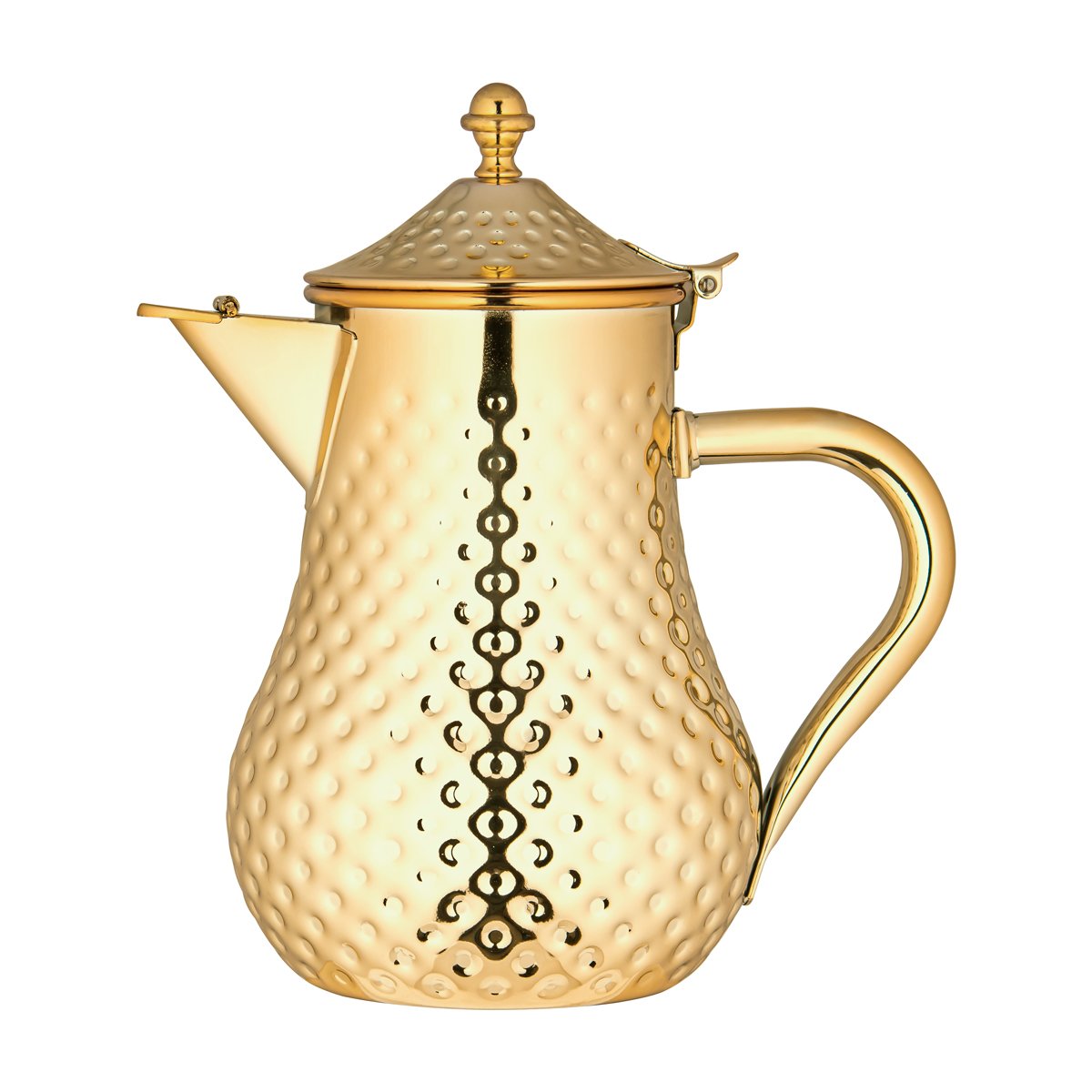 Almarjan 2 Liter Hammered Collection Stainless Steel Milk Jug Gold - STS0010582