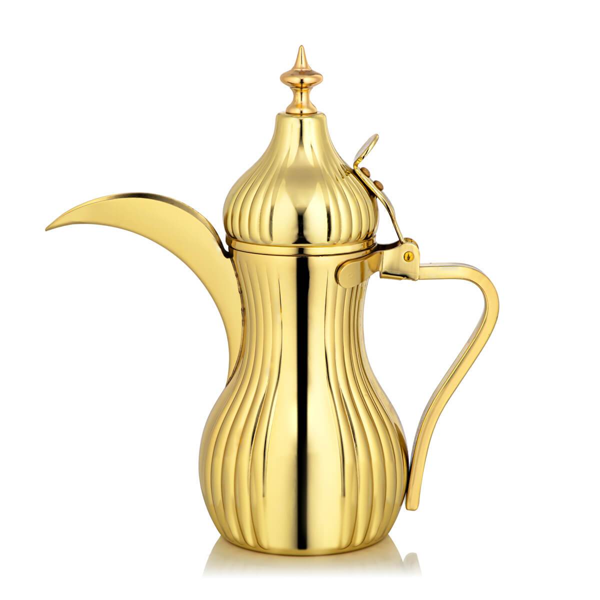 Almarjan 1 Liter Stainless Steel Dallah Gold - STS0010671