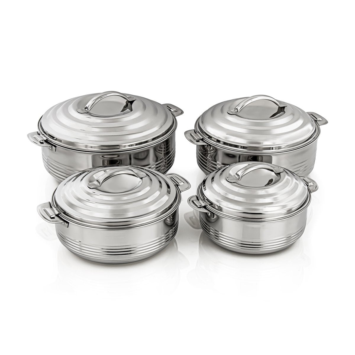 Almarjan 4 Piece Casa Collection Stainless Steel Hot Pot Silver - STS0290035